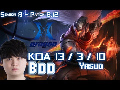 KZ BDD YASUO vs TALON Mid - Patch 8.12 KR Ranked