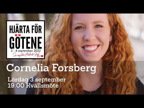 Kvällsmöte med Cornelia Forsberg lördag 19:00
