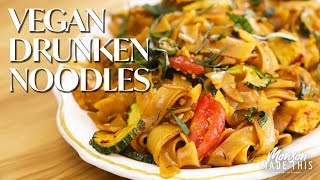 Best Vegan Drunken Noodles with Tofu (Easy Pad Kee Mao)