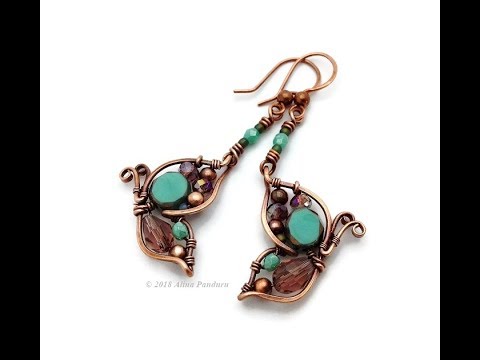Butterfly Earrings - BOHO Chic Copper & Crystal Jewelry