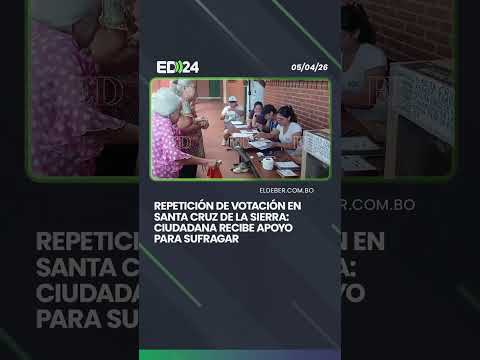 Repetición de votación en Santa Cruz de la Sierra: ciudadana recibe apoyo para sufragar