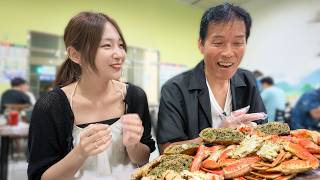 대게가 비싸다며 제일 작은걸 고르는 일본장인어른 앞에 한가득 쌓아드렸더니..