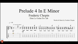 Guitar Tab Tutorial - Frederic Chopin - Prelude 4 In E Minor