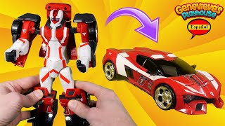 ¡Aprenda nombres de vehículos con robots transformadores para niños!