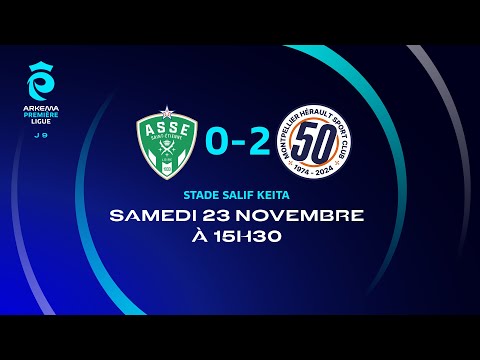 J9 : AS Saint-Etienne – Montpellier HSC (0-2), le résumé
