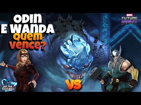 ODIN T4 VS FEITICEIRA ESCARLATE T3 NA BAX - MARVEL FUTURE FIGHT