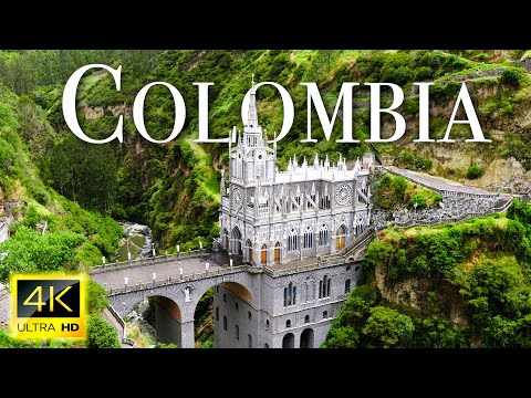 FLYING OVER COLOMBIA (4K UHD) - Soothing Music With Wonderful Natural Landscapes To Chillout