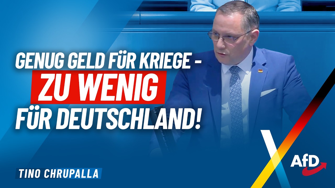 "Genug Geld für Kriege - Zu wenig für Deutschland!" – Tino Chrupalla – AfD
