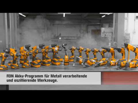 FEIN Akku-Programm für Metall verarbeitende und oszillierende Werkzeuge.