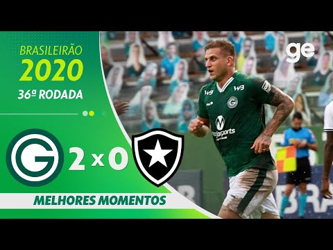 GOIÁS 2 X 0 BOTAFOGO | MELHORES MOMENTOS | 36ª RODADA BRASILEIRÃO 2020 | ge.globo
