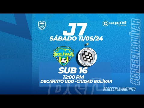 BOLÍVAR SC VS MINEROS DE GUAYANA AB| JORNADA 7| LIGA FUTVE JUNIOR 2024| CATEGORÍA SUB 16.