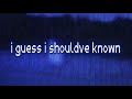 Whatsaheart I Guess I Should Ve Known Lyric Video