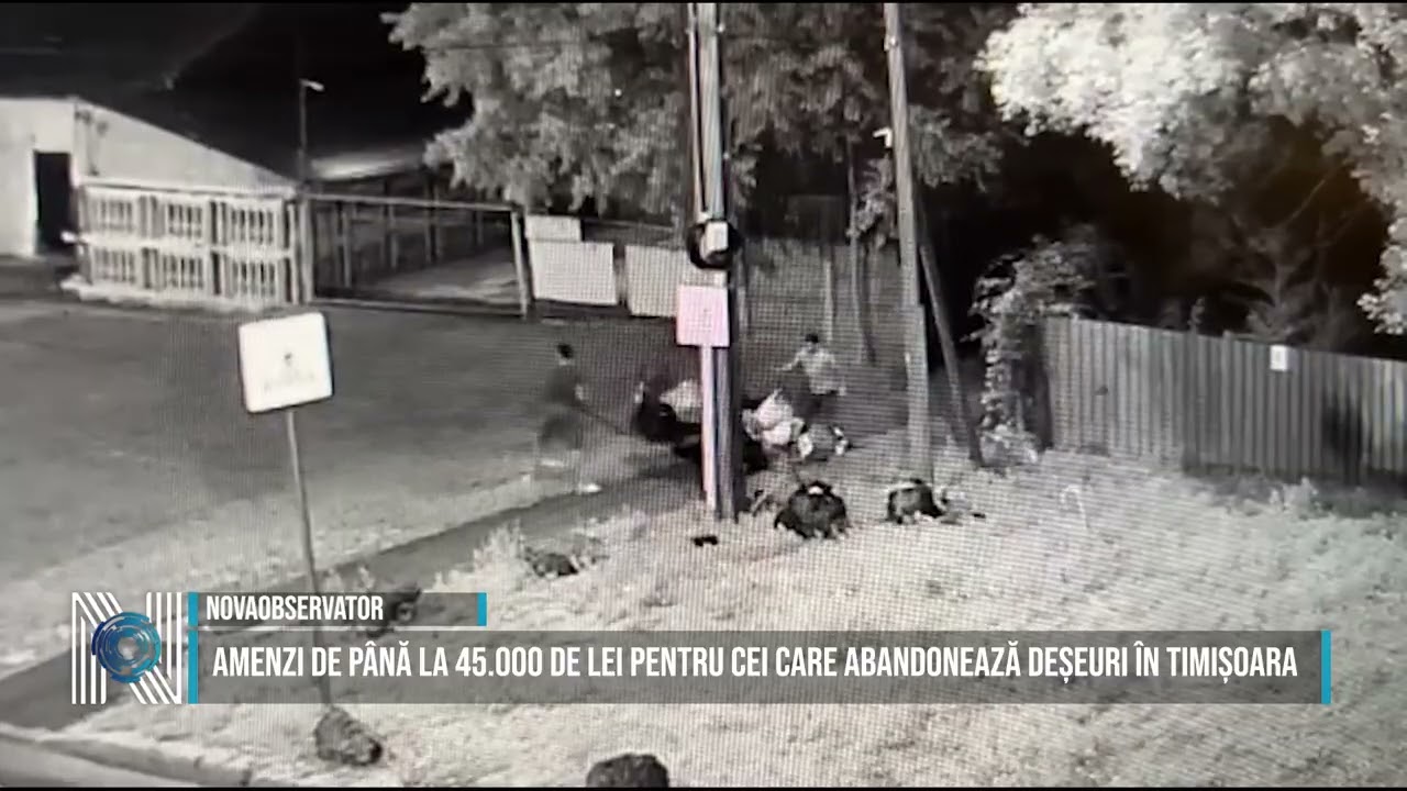 Amenzi de până la 45.000 de lei pentru cei care abandonează deșeuri în Timișoara
