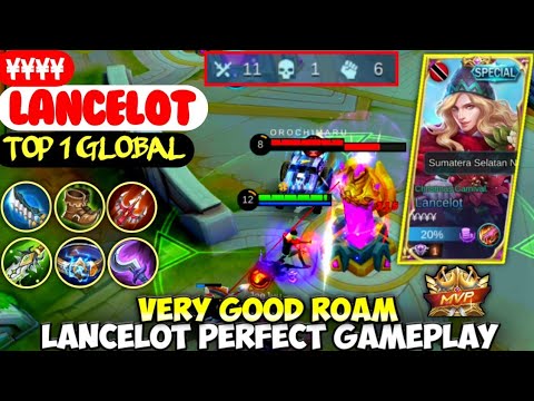 Lancelot Fast Hand Combo! Very Good Roam !Top1Global Lancelot (¥¥¥¥) - MOBILE LEGENDS