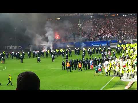 Hamburger SV - Borussia Mönchengladbach Pyro-Krawalle & Spielunterbrechung 12.05.2018 Ultras Teil 5