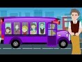 Wheels On The Bus Goes Round And Round Kids Songs And Nursery Rhymes With Lyrics For Children