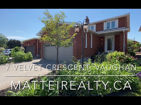 7 Velvet Crescent, Vaughan, ON L4L 5E4, PREVIEW VIDEO - Eric & Dario Mattei, matteirealty.ca