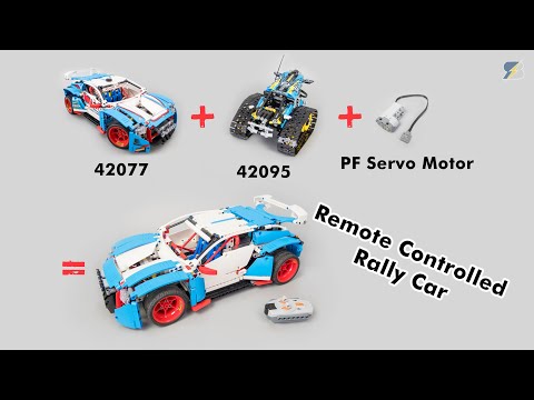 How to motorize easily the LEGO Technic 42077 Rally car with 42095 and a PF Servo