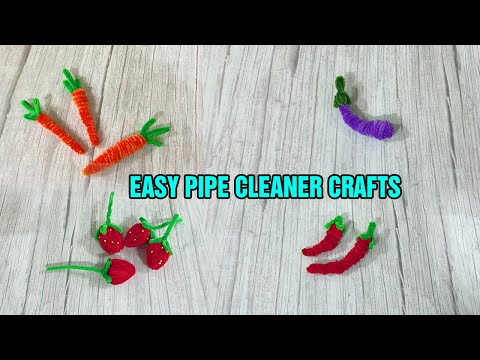 4 Easy pipe cleaner crafts | 4 CRAFT IDEAS from Chenille Wire | Pipe cleaner crafts | Easy crafts