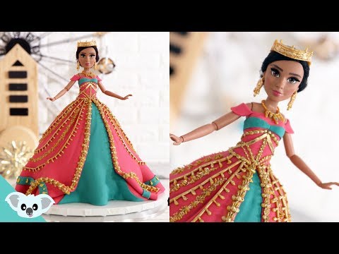 DISNEY PRINCESS JASMINE DOLL CAKE | Aladdin Birthday Party| Cake Art | Koalipops