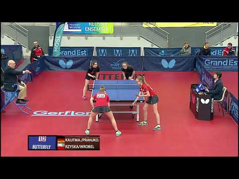 Annett Kaufmann/Naomi Pranjkovic (GER) vs Brzyska/Wrobel (POL) | CGD R16 | 2019 ITTF French J&C Open