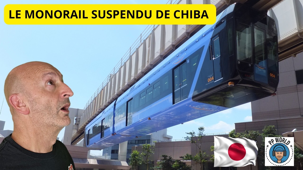 Les TRAINS du JAPON : le Monorail SUSPENDU de Chiba sur 15,2 Km (record du monde !)