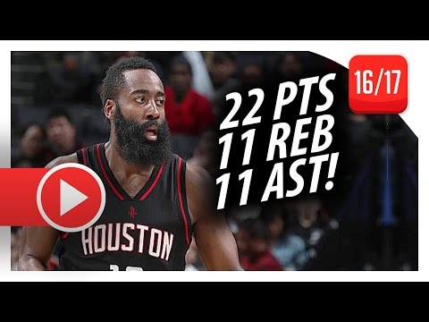 James Harden Triple-Double Highlights vs Nets (2017.01.15) - 22 Pts, 11 Reb, 11 Ast, SICK!