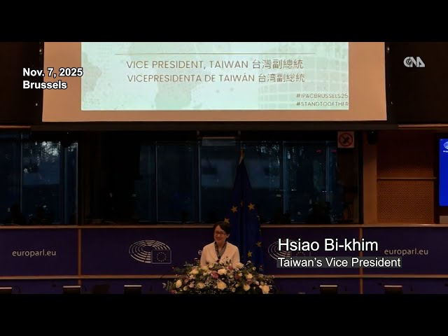 Hsiao Bi-khim delivers first-ever address by Taiwan VP at European Parliament