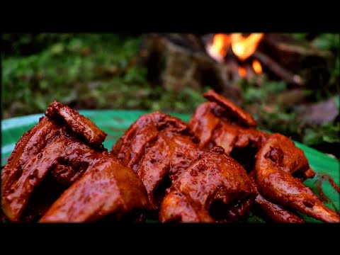 Quail Bird BBQ Recipe /Fire Roasted Angry Bird Recipe Cooking in Outdoor
