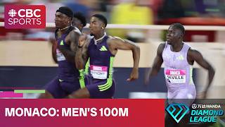 Men's 100m sprint at Diamond League meet in Monaco | #athletics #diamondleague