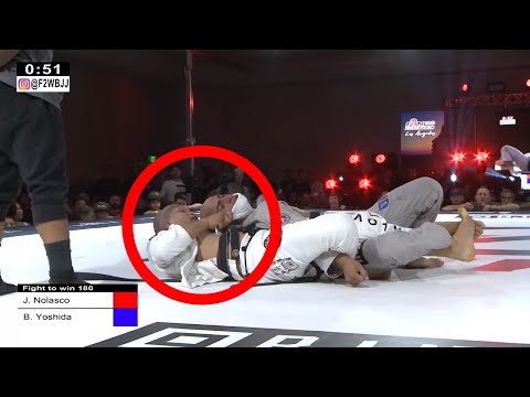 Baret Yoshida sinks a beautiful assassin choke