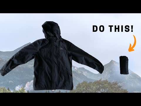 How to fold a coat or Jacket into a roll? (Packing to save space for travel)