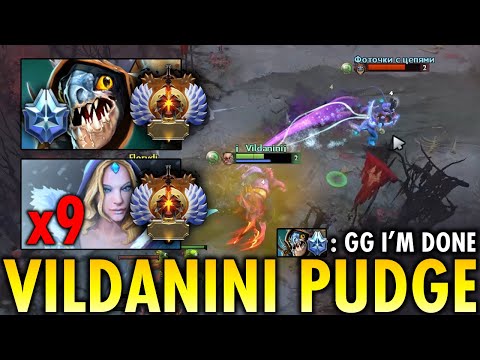 Full Map GANK Nonstop Delete!! Vildanini Pudge Bullying this Immortal Slark so Hard | Genius Pudge