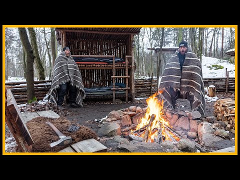 Winter Overnighter im Camp - 24h Übernachtung im Schnee - Bushcraft Outdoor