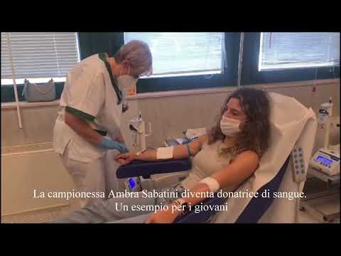 La campionessa Ambra Sabatini diventa donatrice di sangue