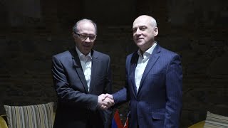The meeting of Foreign Minister of Armenia Ara Aivazian with Minister of Foreign Affairs of Georgia David Zalkaliani
