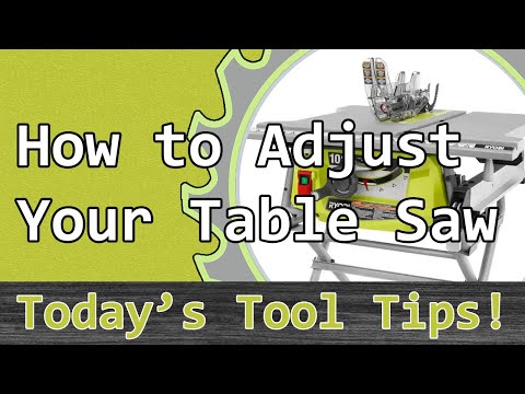 Adjusting Your Ryobi Table Saw