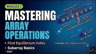 Mastering Array Operations: Equilibrium Index & Subarray Basics | Module 1