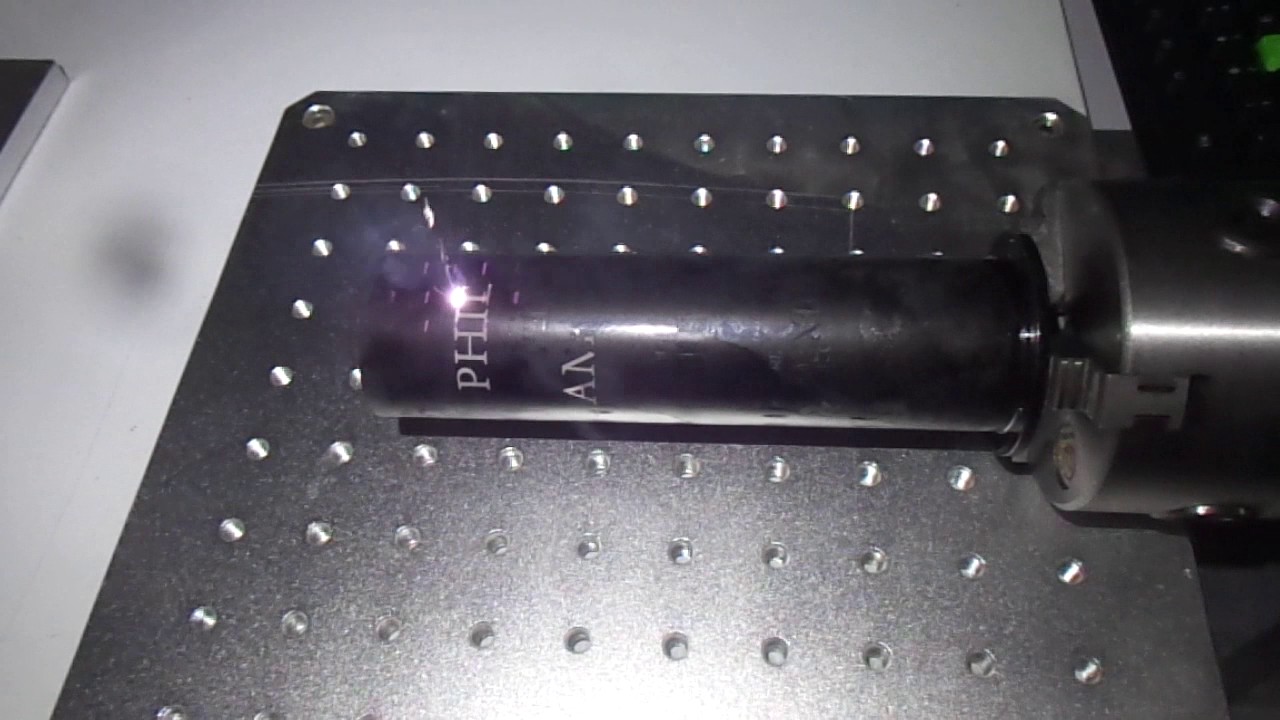 Chinese 30w fiber laser marking machine with rotary