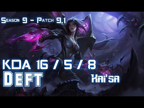 Deft KAI'SA vs EZREAL ADC - Patch 9.1 KR Ranked