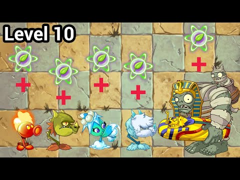 Plants vs Zombies 2 Fire & Ice Plants Power Up vs Mummified Gargantuar