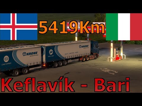 🚚ETS2 #11 | Keflavík(IS) - Bari(IT) | ProMods 2.26 + RusMap 1.8
