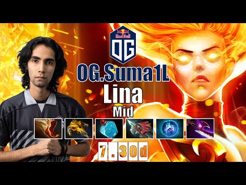 Lina Mid | OG.SumaiL | THE KING IS BACK TO MID AND HE IS ANGRY | 7.30d Gameplay Highlights