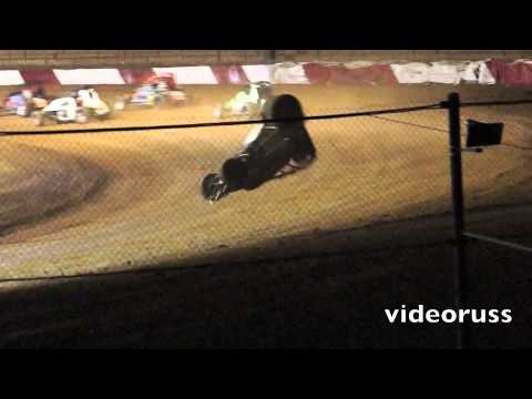 Valvoline Raceway - Michael Granger wingless crash - 02-11-13