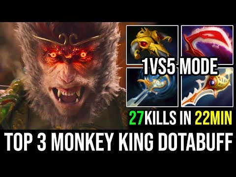 9Min Godlike The Best Monkey King 1vs5 You Can't Miss Epic Pro Mid 27Kills in 22Min By Ahjit Dota 2