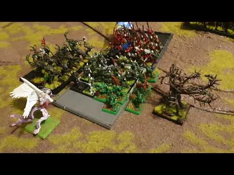 Warhammer Fantasy Battle. Wood Elves vs Chaos