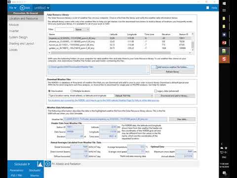 Managing the Solar Resource Library in SAM 2018.11.11