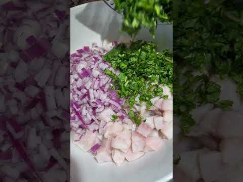 El Mejor CEVICHE de PESCADO. Como Hacer esta Receta Fácil de Ceviche de Pescado Blanco #shorts