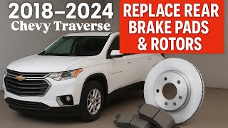 How to replace rear brake pads and rotors on 2018-2024 Chevrolet Traverse