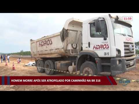 Homem morre após ser atropelado por caminhão na BR-316 13 01 2021